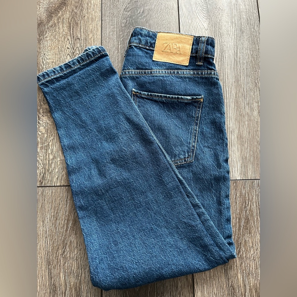 ZARA Woman High-Rise Classic Blue Denim Jeans Size 6 (28) - Picture 14 of 15